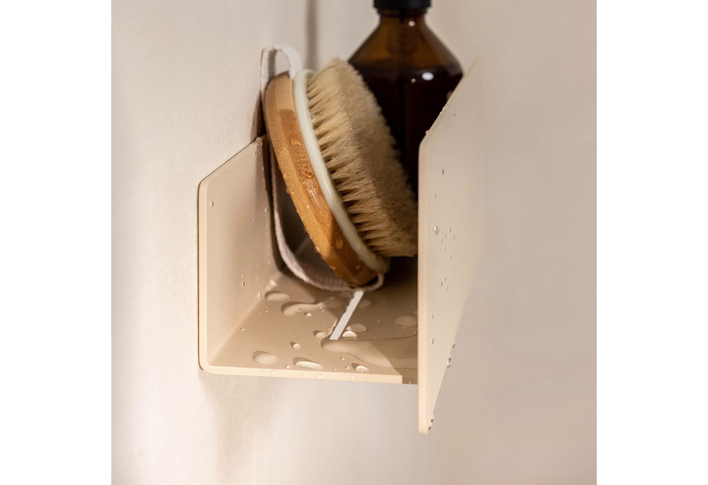 Metallbude Duschablage SHEA aus Aluminium, ohne Bohren, Badorganizer, Duschzubehör, Duschregal – Bild 3 von 4