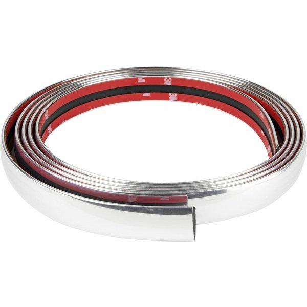 EUFAB Metallschild EUFAB Zierleiste universal Chrom 2,45 m x 21 mm