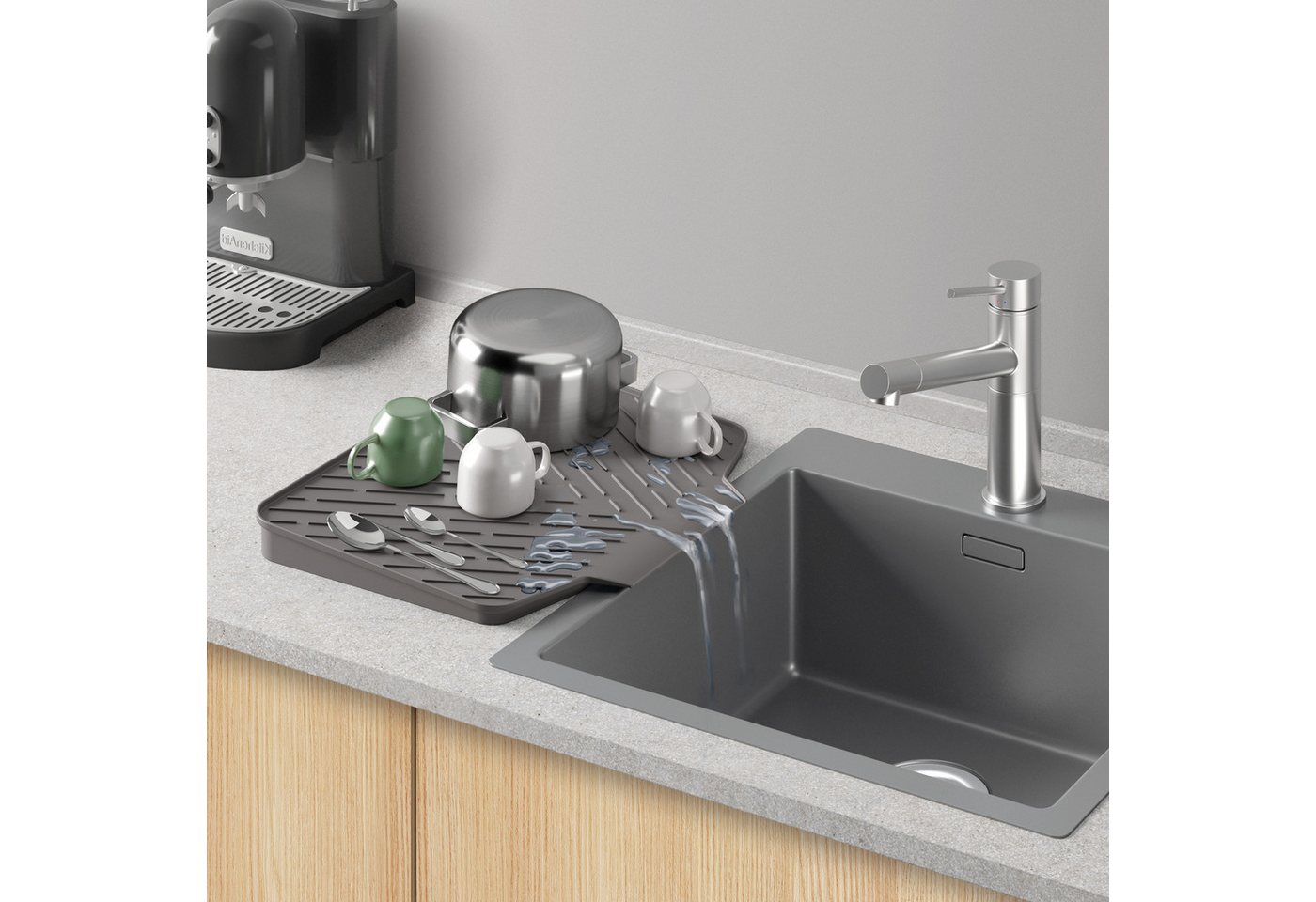 Metaltex Abtropfmatte Gravity-Duo, beidseitig verwendbare Abtropfmatte – Bild 3 von 5
