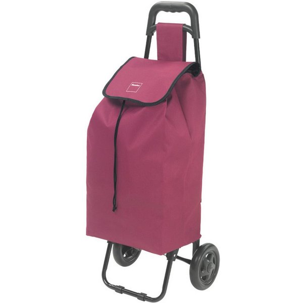 Metaltex Einkaufstrolley Daphne, 40 l, rückseitiges Fach mit Reißverschluss und Seitentasche für Regenschirm