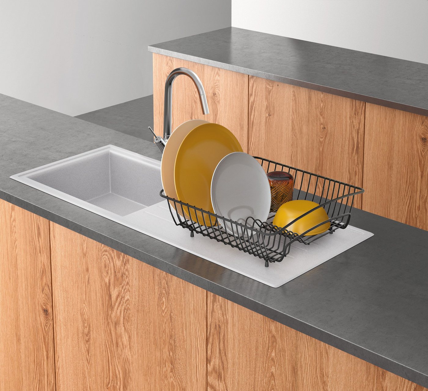 Metaltex Geschirrständer Rocky-40 Lava, exclusive TouchTherm® Beschichtung, quadratisch – Bild 2 von 2