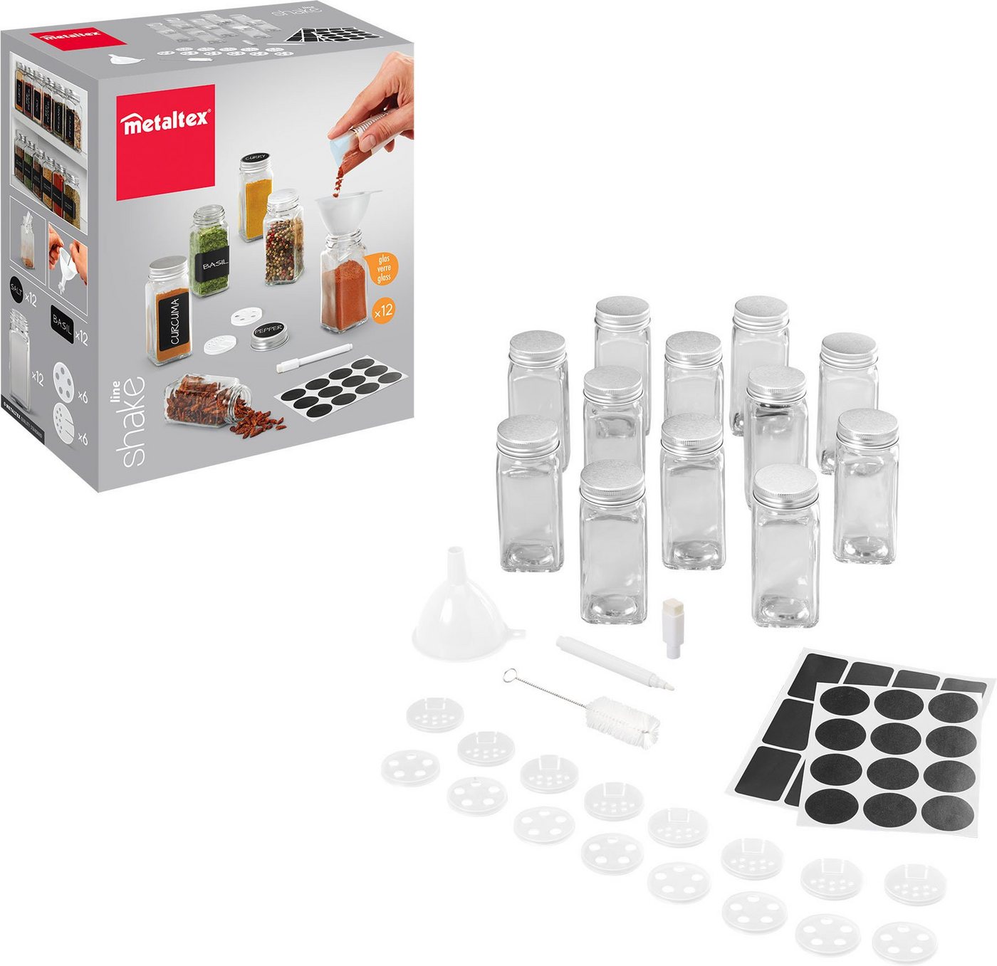Metaltex Gewürzstreuer, (Set, 12-tlg) – Bild 3 von 5