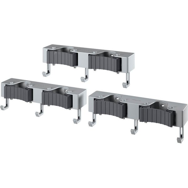 Metaltex Hakenleiste Hang-up, (Set, 3 St), Wandhalterung für Besen und Putzgeräte