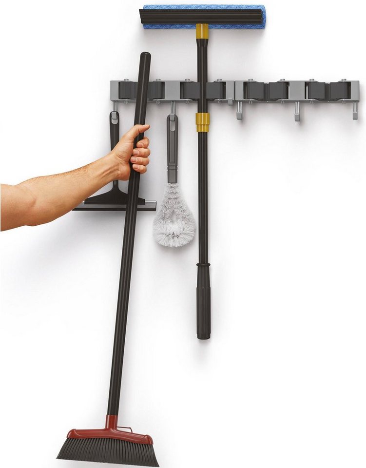 Metaltex Hakenleiste Hang-up, (Set, 3 St), Wandhalterung für Besen und Putzgeräte – Bild 4 von 5