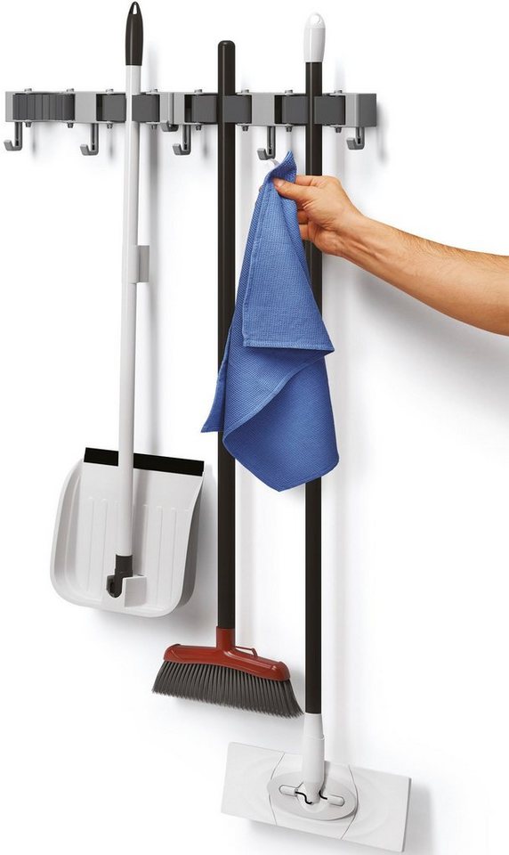 Metaltex Hakenleiste Hang-up, (Set, 3 St), Wandhalterung für Besen und Putzgeräte – Bild 5 von 5
