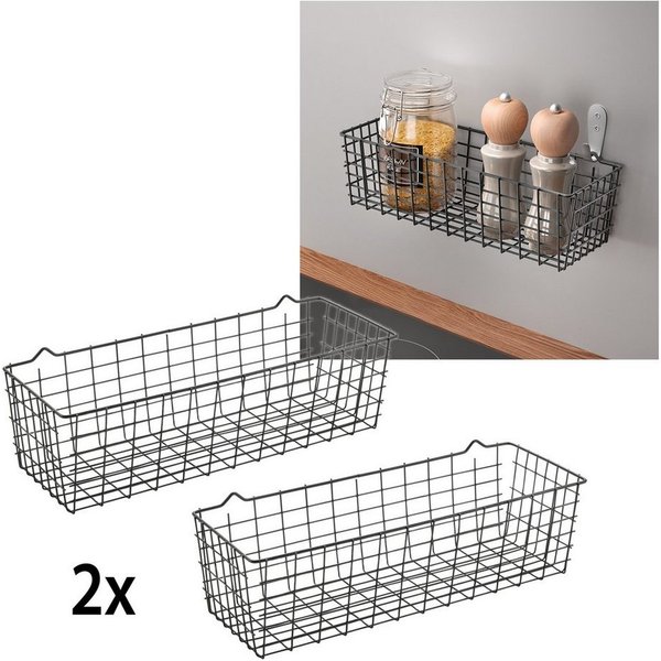 Metaltex Organizer (2 St), Aufbewahrungskorb, flexibel einsetzbar