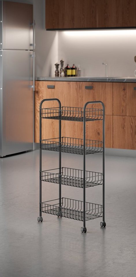 Metaltex Rollwagen Ascona Lava, (1 St), Industrial Look, 4 Etagen – Bild 5 von 5