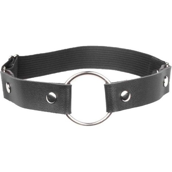 Metamorph Textilband Halsband Larynx Ring, Elastischer Halsschmuck für Gothic, Fetish und Leather-Look