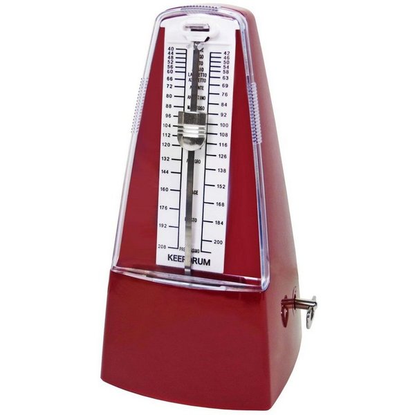 keepdrum Metronom keepdrum Metronom GMPL RD mit Glocke Rot, Mechanisches Metronom
