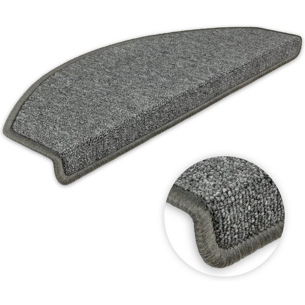 Metzker® Stufenmatte Ariston, halbrund, Höhe: 5 mm, 15 Stück im Set - Dunkelgrau