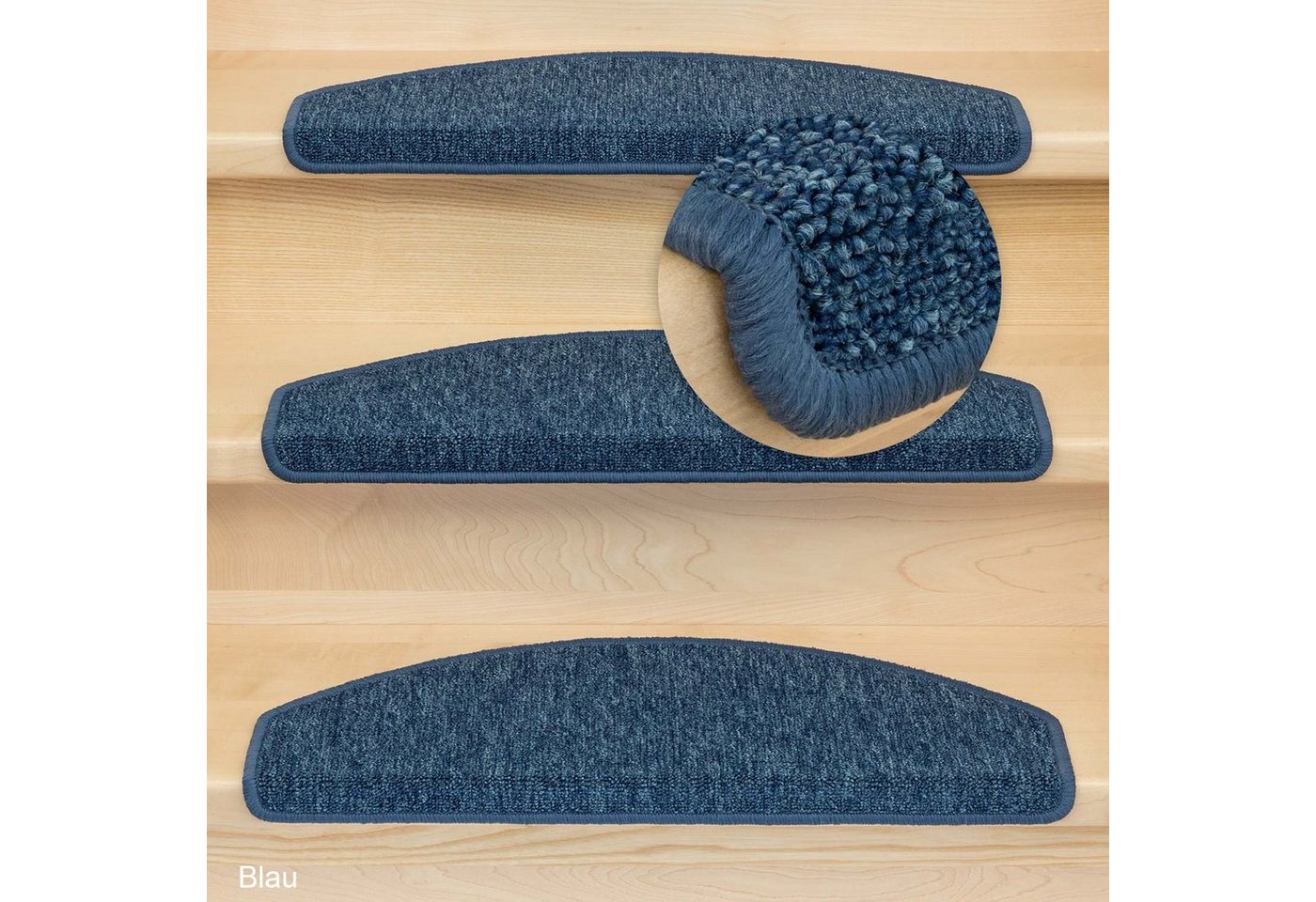 Metzker® Stufenmatte Ariston, halbrund, Höhe: 5 mm, 15 Stück im Set - Blau – Bild 4 von 5