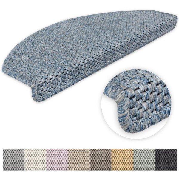 Metzker® Stufenmatte Stufenmatten Göteborg Halbrund, halbrund, Höhe: 8 mm, 1 Stück - Aquablau