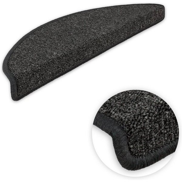 Metzker® Stufenmatte Stufenmatten Rambo Kleinformat 55x15x3,5cm Halbrund, halbrund, Höhe: 5 mm, 15 Stück im Set - Anthrazit