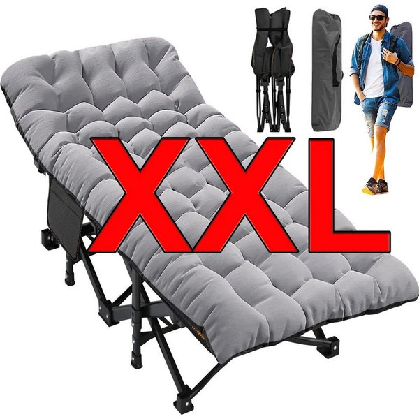 Meulbaty Klappbett Camping Bett, Gästebett mit Matratze, 400KG Belastbar im leichten und tragbaren Faltdesign, 198cmx81cmx46 cm