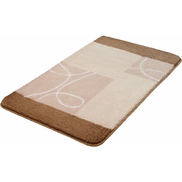MEUSCH Badematte Curly, Badvorleger, Badezimmer Teppich, Höhe 20 mm, rutschhemmend beschichtet, fußbodenheizungsgeeignet, Kunstfaser, rechteckig, Badteppich, mo