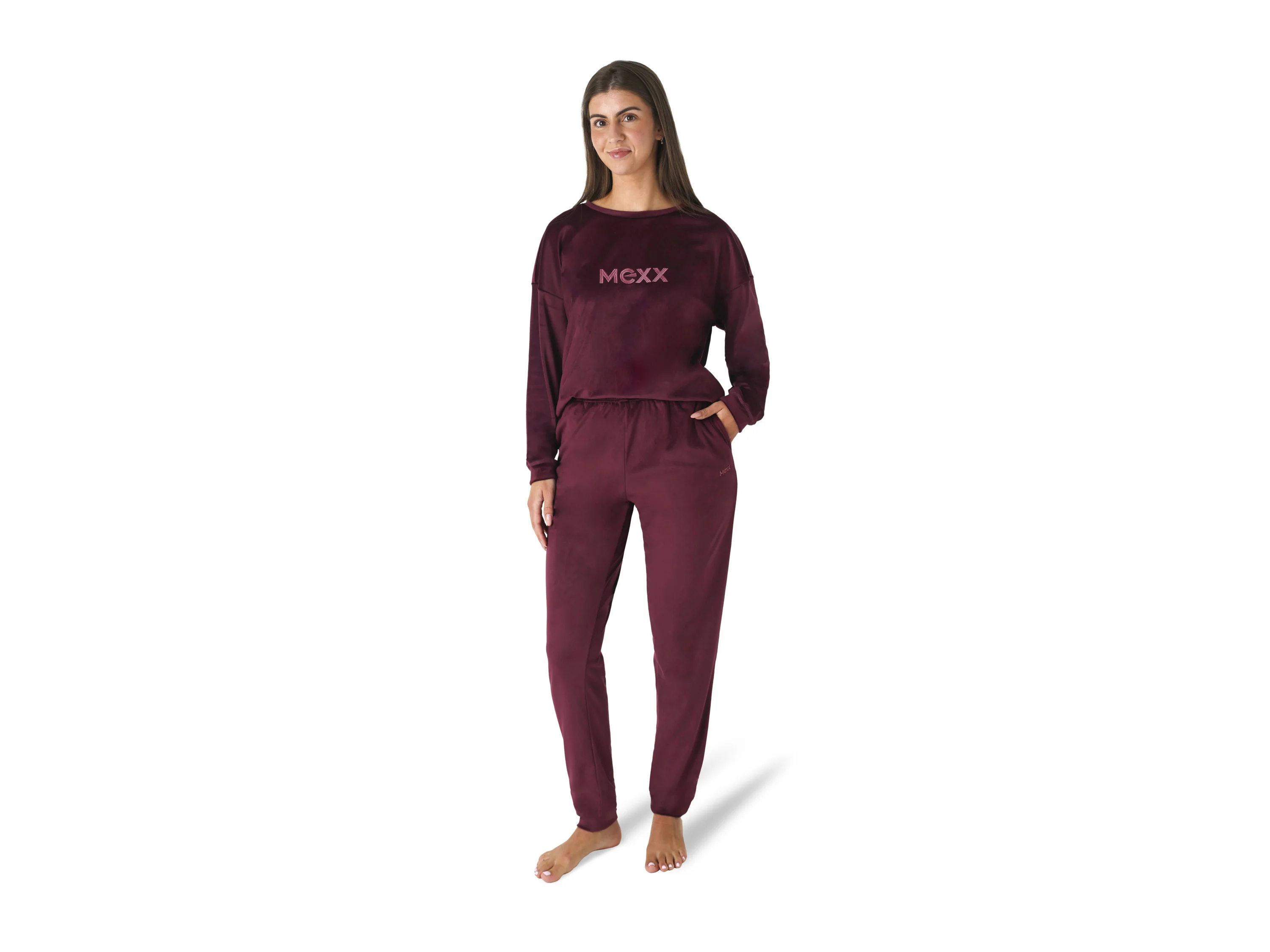 MEXX Damen Fleece-Pyjama, 2-teilig (Rot, M) – Bild 2 von 4