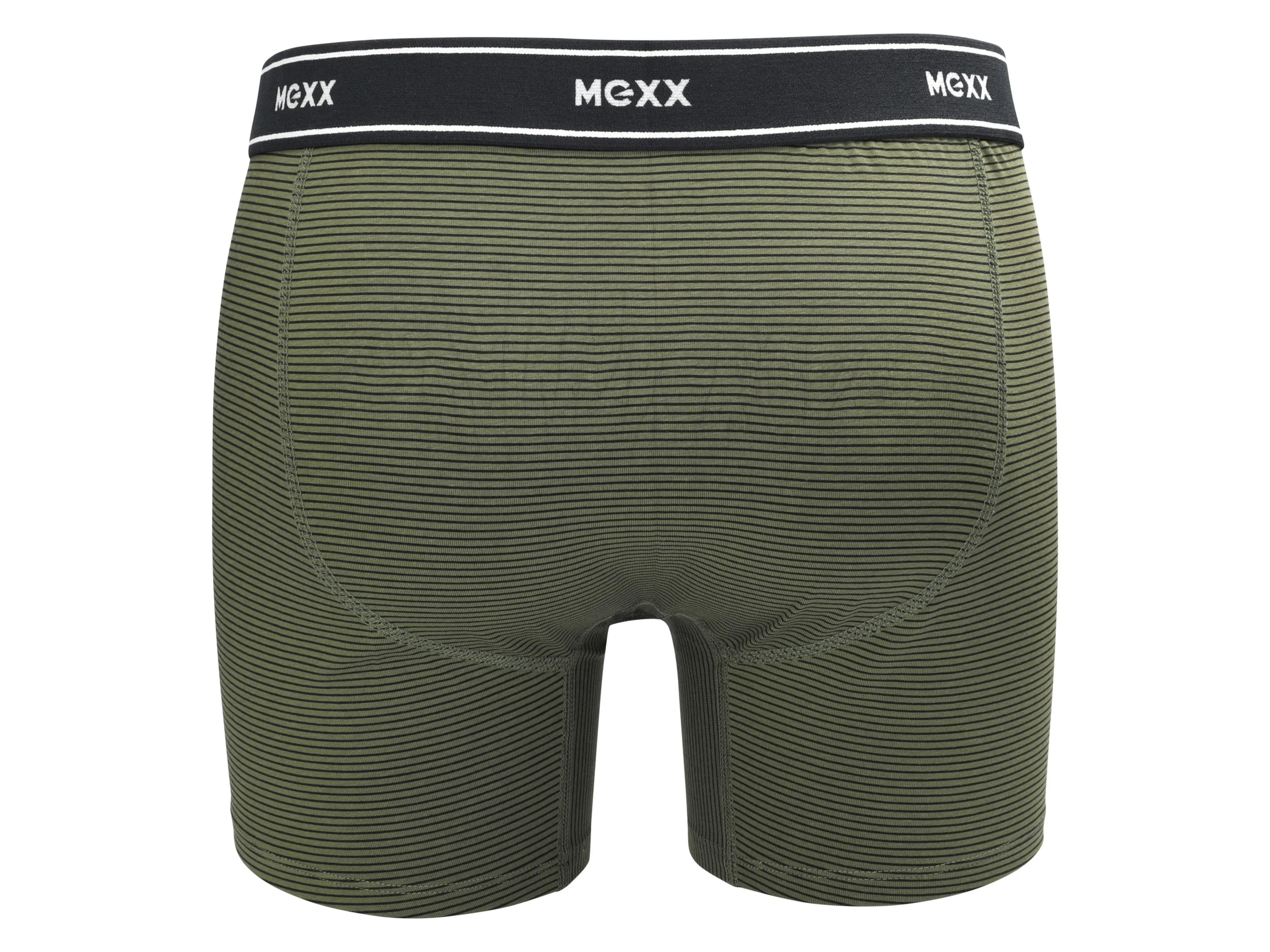 MEXX Herren Boxer, 2er-Pack (Streifen/navy/olivgrün, M) – Bild 3 von 4