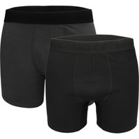 MEXX Herren Boxer, 2er-Pack (Schwarz/Grau, XL)
