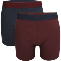 MEXX Herren Boxershorts, 2 Stück (navy/rot, M)