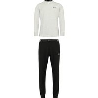 MEXX Herren Jersey-Pyjama, 2-teilig (grau/schwarz, XL)