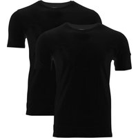 MEXX Herren Unterziehshirt, 2 Stück (Rundhals, Schwarz, L)