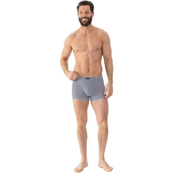 Mey Boxer BLUE GEO ohne Eingriff, mit flachen Beinabschlüssen, körpernahe Passform