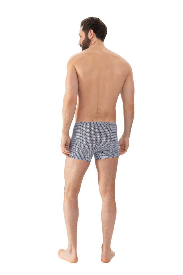 Mey Boxer BLUE GEO ohne Eingriff, mit flachen Beinabschlüssen, körpernahe Passform – Bild 3 von 4