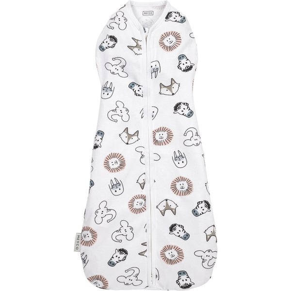 Meyco Baby Babyschlafsack Animal Multicolour (100% Baumwolle, 1 tlg), 70cm