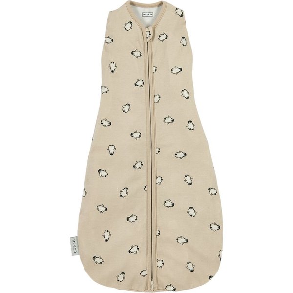 Meyco Baby Babyschlafsack Penguin Soft sand (100% Baumwolle, 1 tlg), 70cm