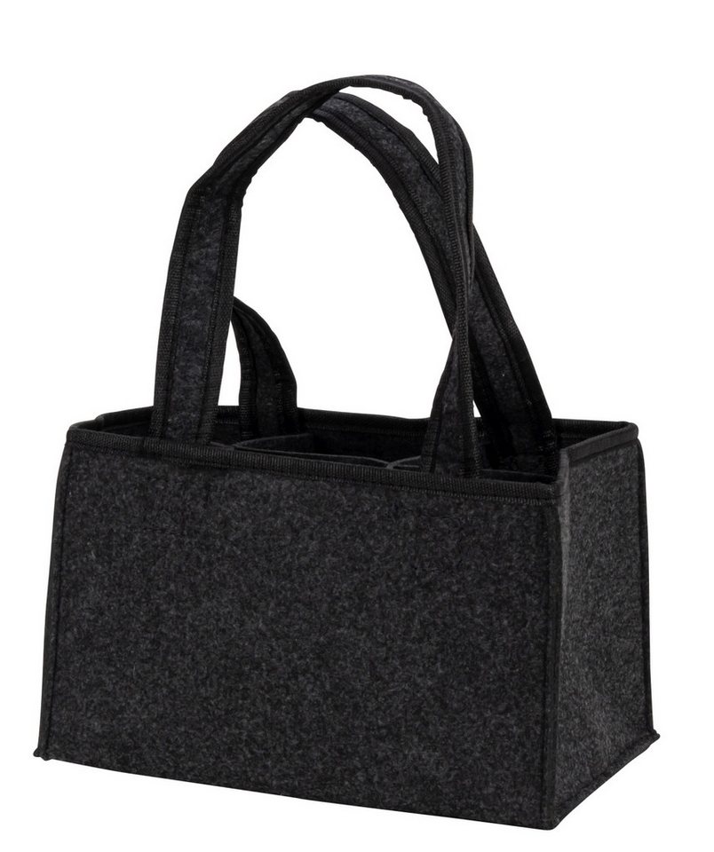 MF Bierflaschenhalter Bierflaschenträger Nötigste Filztasche für 6 Flaschen mit Tragegriff, (1-St) – Bild 3 von 5