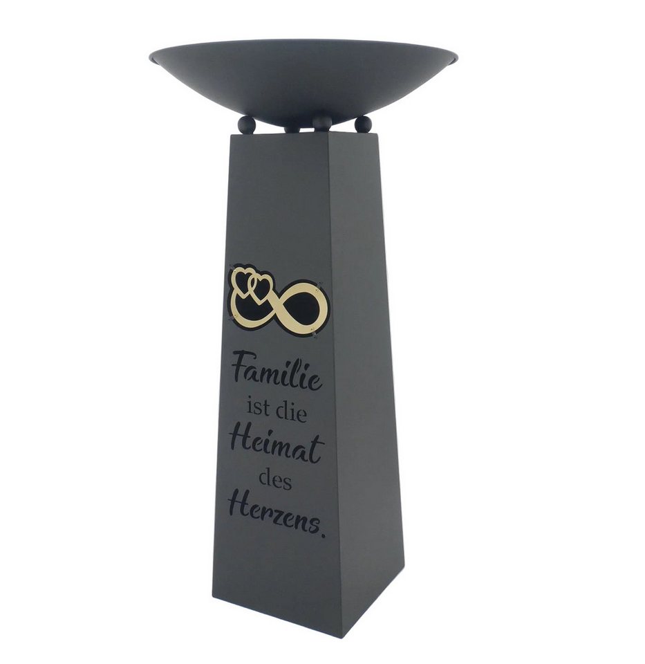 MF Dekoschale Schalenständer Herzensheim grau 95 cm mit Infinity Motiv (1 St) – Bild 2 von 4