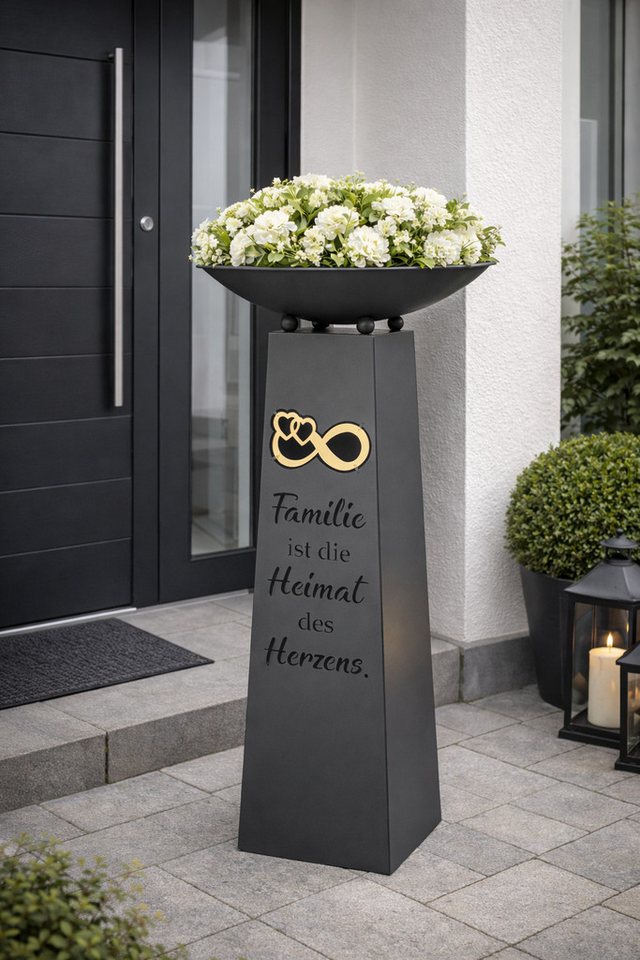 MF Dekoschale Schalenständer Herzensheim grau 95 cm mit Infinity Motiv (1 St) – Bild 4 von 4