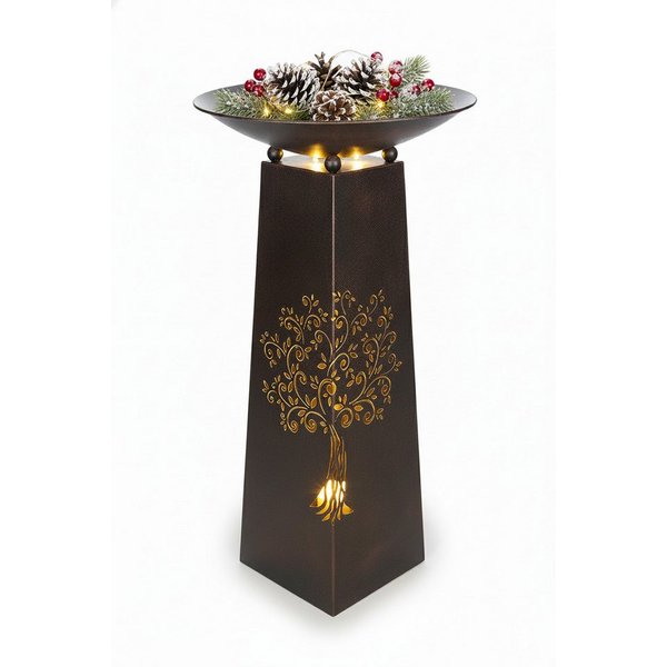 MF Dekoschale Schalenständer Lebensbaum Metall Braun Baum Höhe 95cm (1 St)