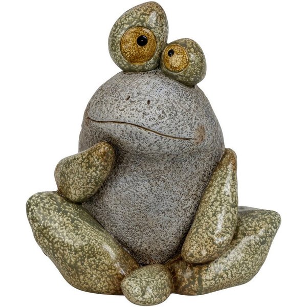 MF Gartenfigur Gartenfigur Steinfrosch Oskar aus Magnesia 25cm, (1 St)