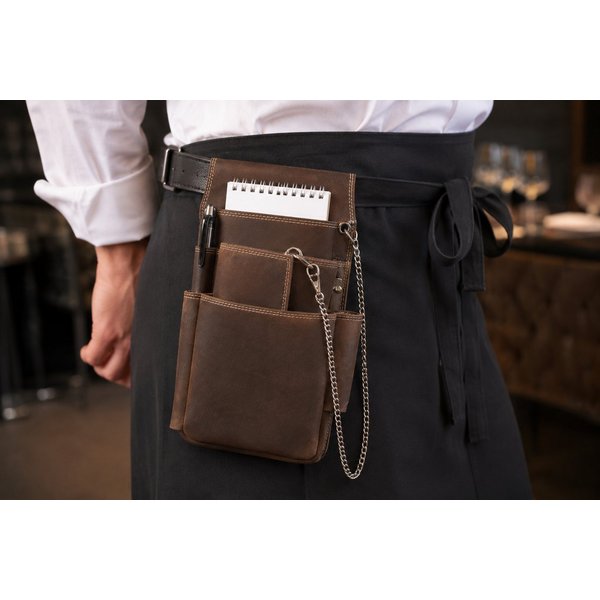 MF Kellnerbörse Kellner Geldbörse mit Halfter und Kette Robustes Hunter Echt Leder