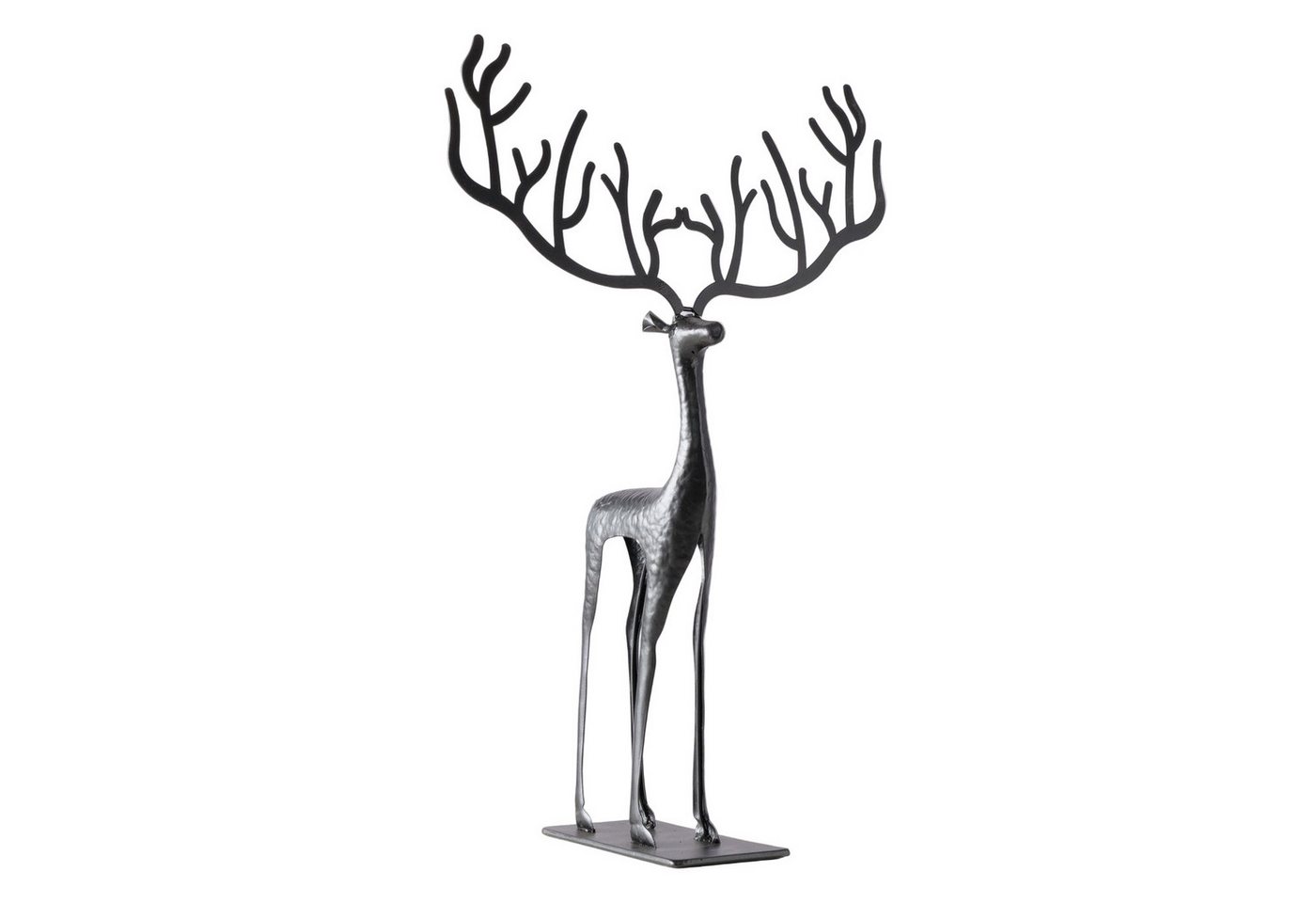 MF Tierfigur Cornelius Waldsilhouette Dekofigur Hirsch 48cm Metall Weihnachten (1 St) – Bild 2 von 5