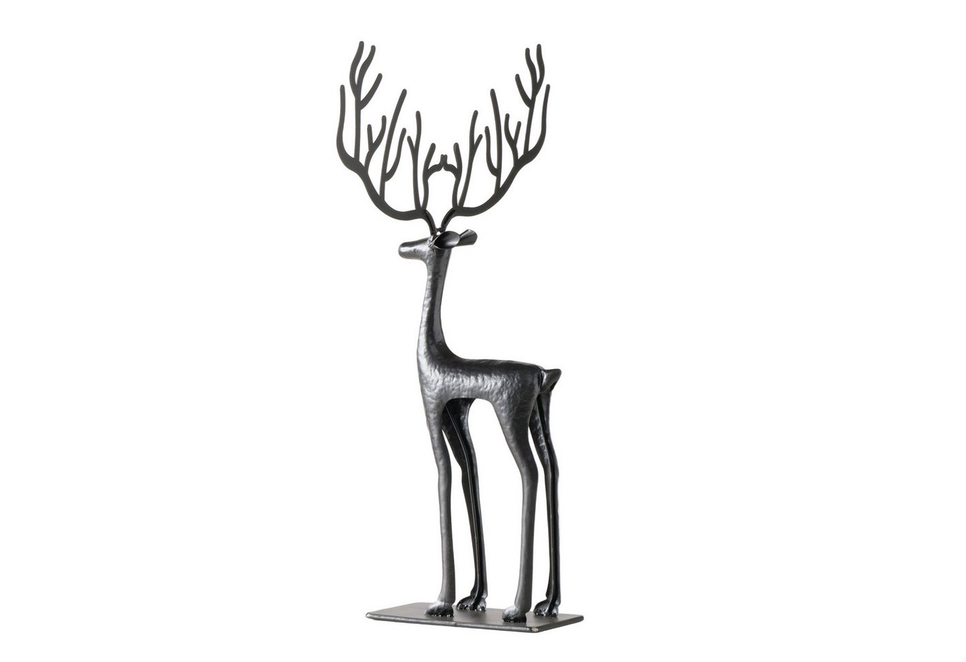 MF Tierfigur Cornelius Waldsilhouette Dekofigur Hirsch 48cm Metall Weihnachten (1 St) – Bild 3 von 5