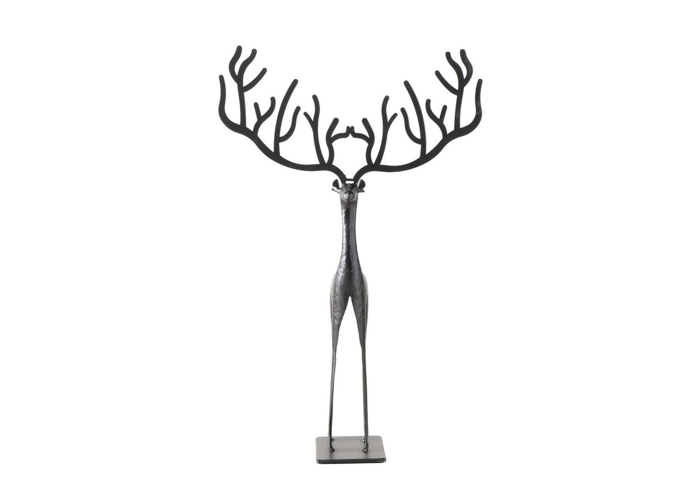 MF Tierfigur Cornelius Waldsilhouette Dekofigur Hirsch 48cm Metall Weihnachten (1 St) – Bild 4 von 5