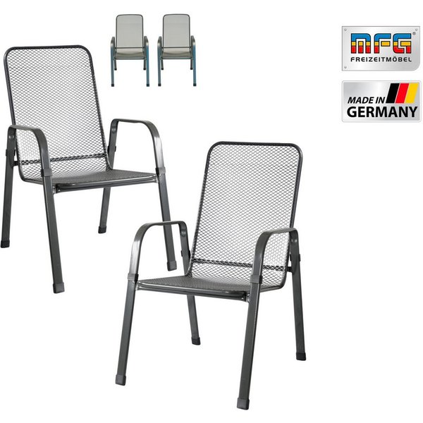 MFG Freizeitmöbel Stapelstuhl MFG Streckmetall-Stapelstuhl "Mec-Stor", 4-er Set (4 St)