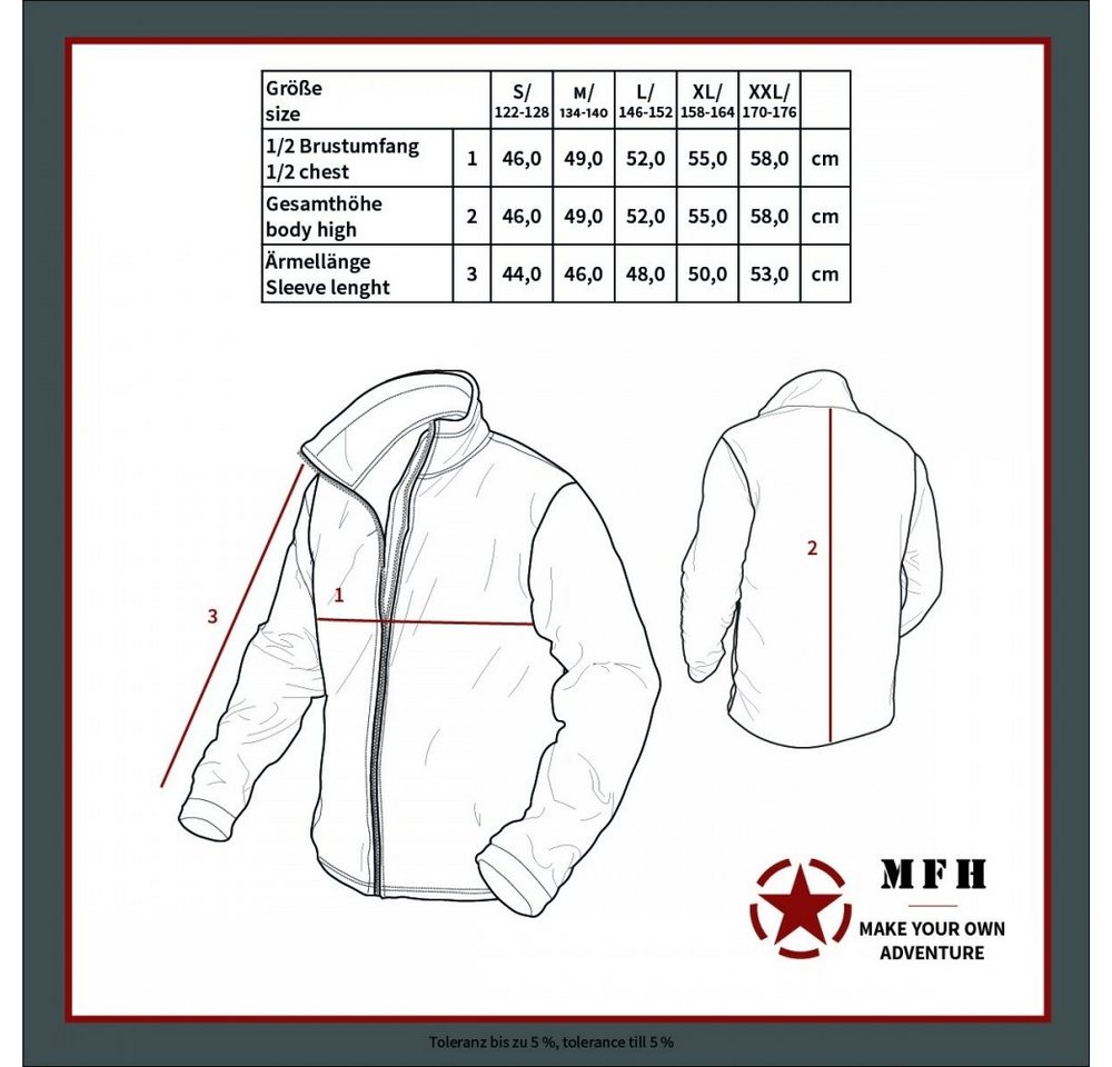 MFH Bomberjacke US Kinder-Pilotenjacke, CWU, oliv, mit Fliegerabzeichen - XL – Bild 2 von 2
