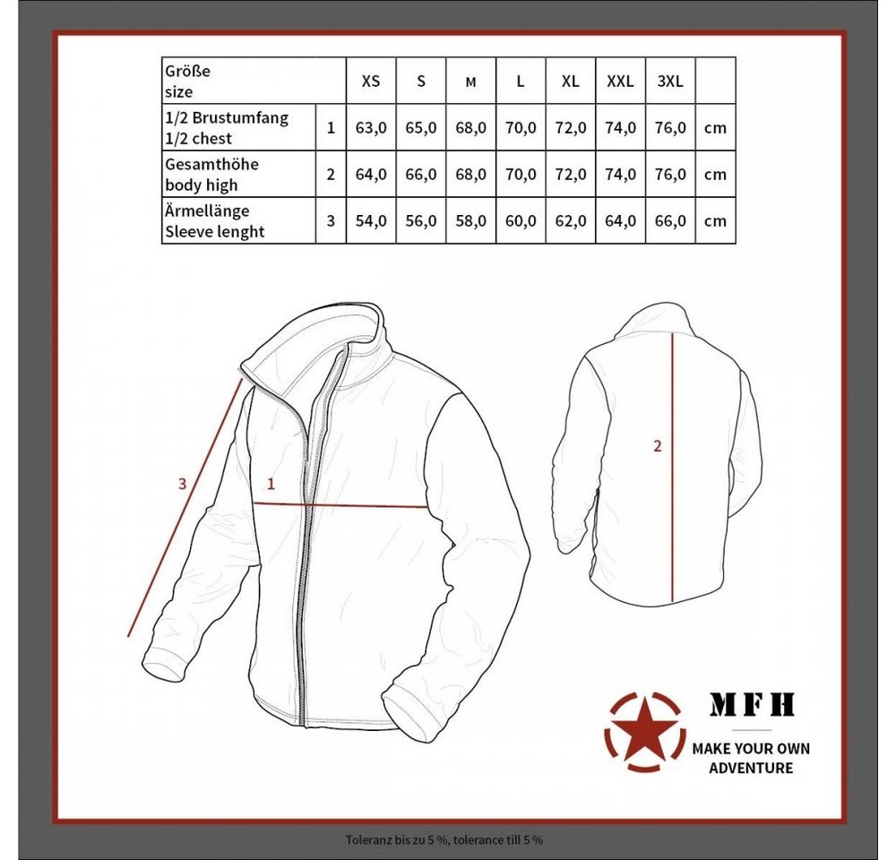 MFH Bomberjacke US Pilotenjacke MA1, Mod., alphablau - XL Paspeltaschen mit Patte und Druckknopf – Bild 3 von 3