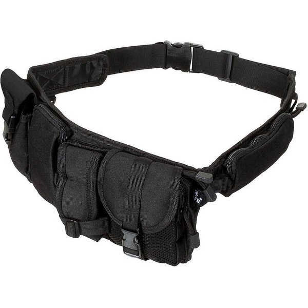 MFH Gürteltasche Hüftgurt, mit 6 Taschen, 5,5 cm, schwarz