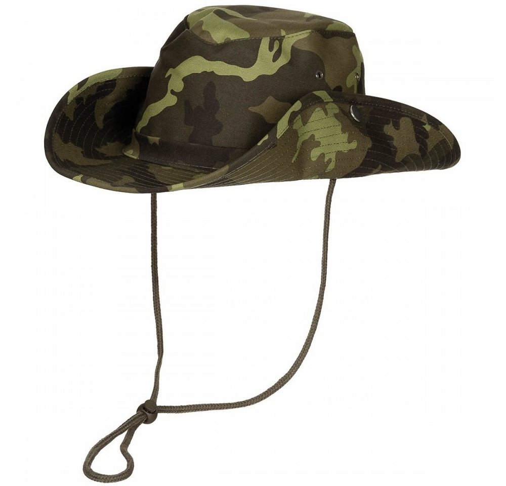 MFH Outdoorhut Buschhut, M 95 CZ tarn, mit Kinnband, zum Hochstellen - 61 (Packung) 4 Belüftungsösen – Bild 2 von 3