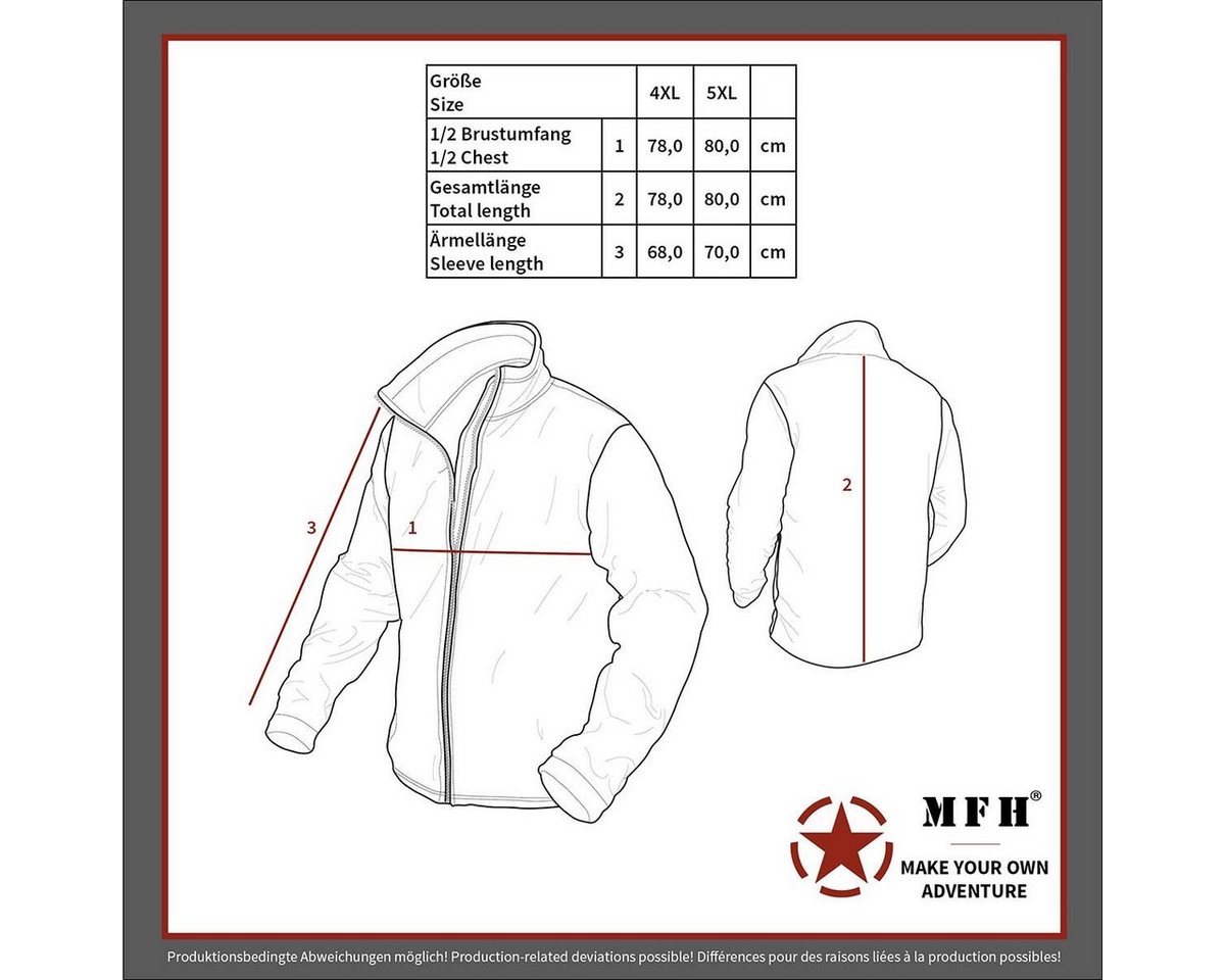 MFH Outdoorjacke US Pilotenjacke MA1, schwarz, große Größen – Bild 2 von 2