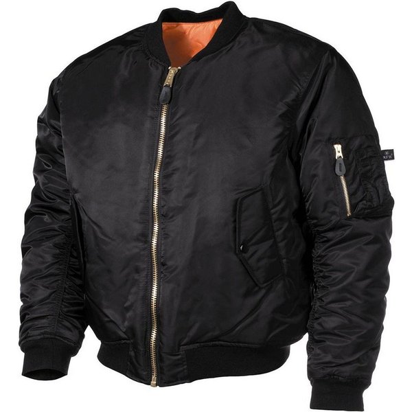 MFH Outdoorjacke US Pilotenjacke MA1, schwarz