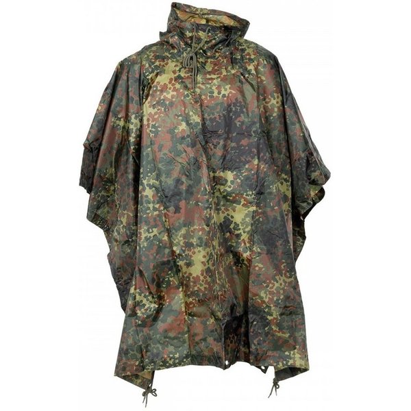 MFH Regenponcho BW Poncho, Rip Stop, Mod., flecktarn, Gr. 144 x 223 cm