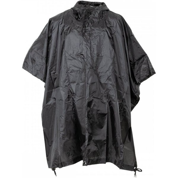 MFH Regenponcho US Poncho, Rip Stop, Mod., schwarz, Gr. 144 x 223 cm