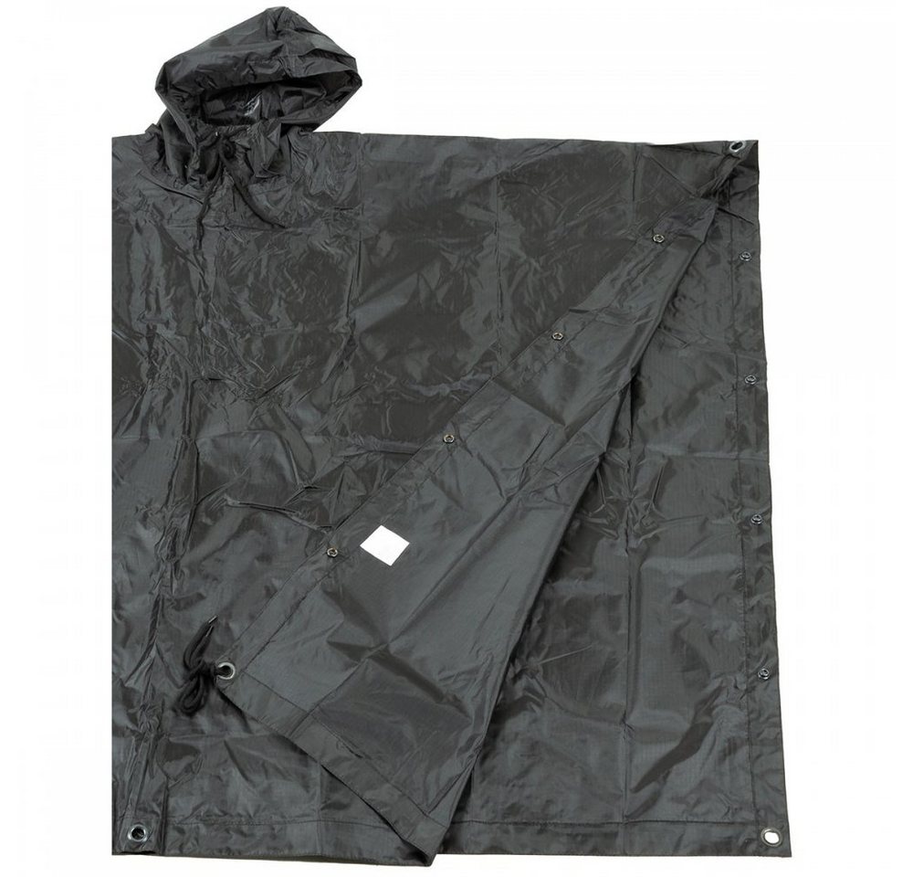 MFH Regenponcho US Poncho, Rip Stop, Mod., schwarz, Gr. 144 x 223 cm – Bild 2 von 4