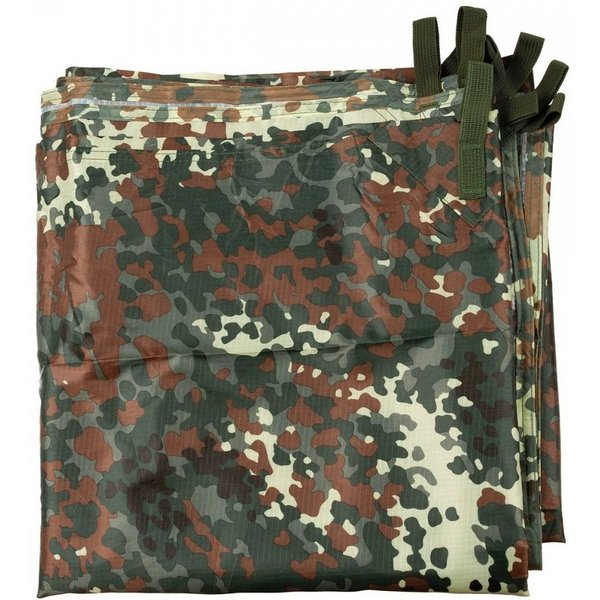 MFH Regenschutzplane Mehrzweckplane, Tarp Extrem, flecktarn, ca. 300 x 300 cm (Packung)