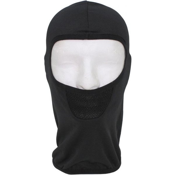 MFH Schlupfmütze Balaclava, Tactical, 1-Loch schwarz atmungsaktiv, feuchtigkeitsleitend